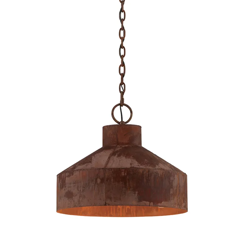 Rise & Shine 3-Light Pendant in Rust Patina 18W x 15.25H