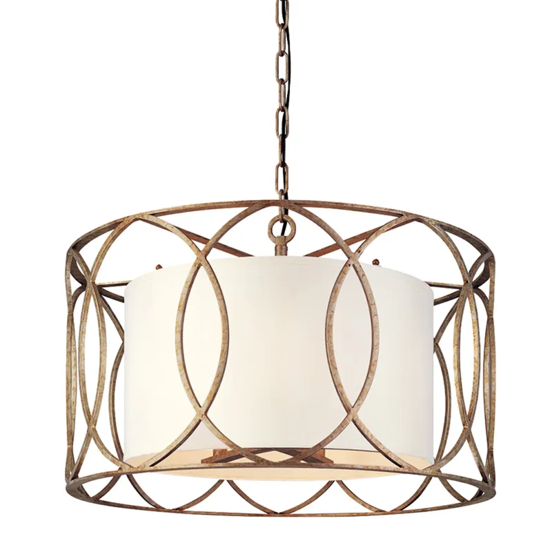 Sausalito 5-Light Chandelier in Silver Gold 25W x 16.5H