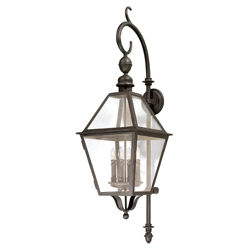 Townsend 4-Light Exterior Wall Sconce in Texture Black 13.5W x 47H