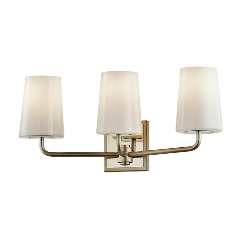 Simone 3-Light Bath and Vanity in Warm Silver Leaf 20.5W x 9.5H