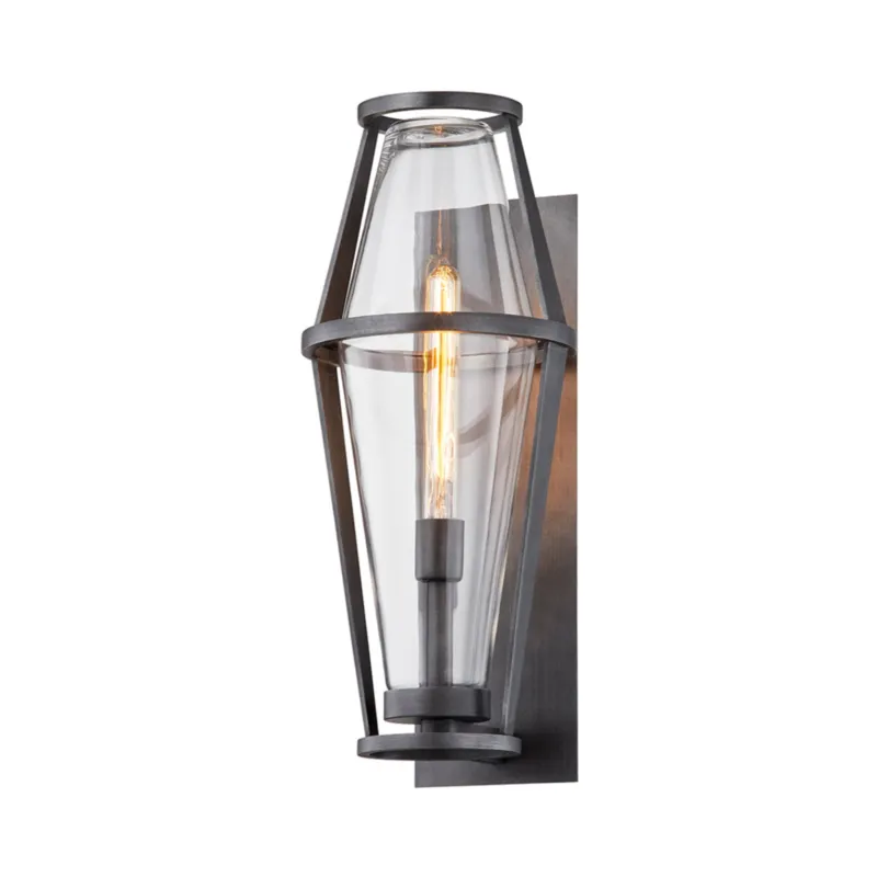 Prospect 1-Light Exterior Wall Sconce in Graphite 9W x 22.5H