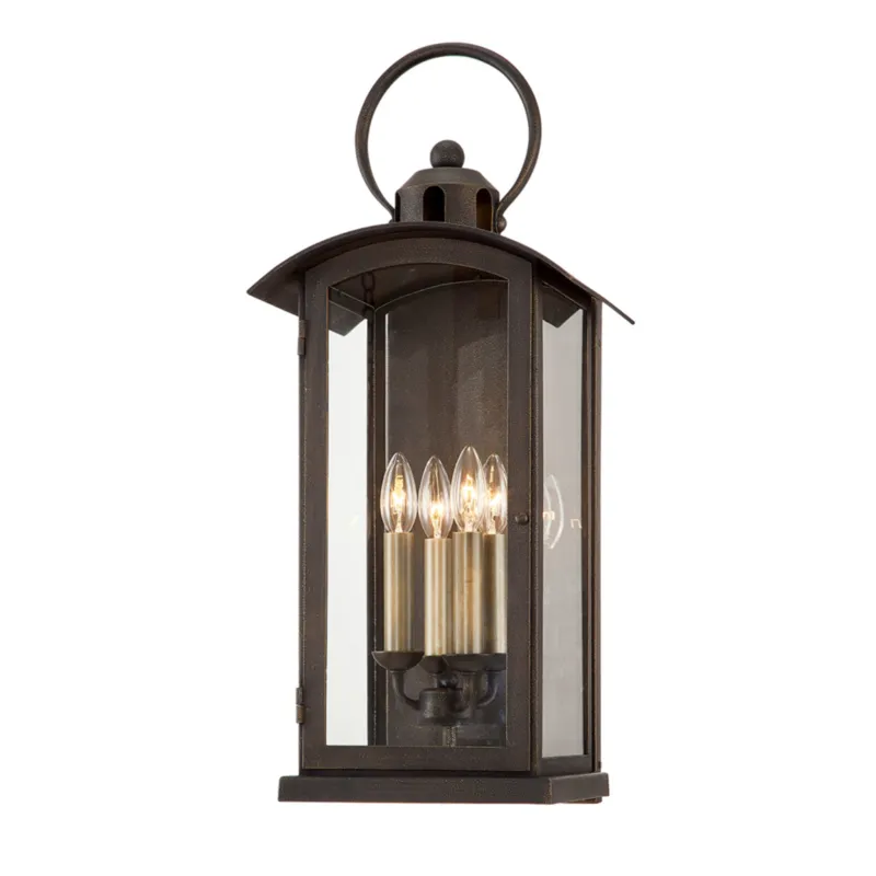 Chaplin 4-Light Exterior Wall Sconce in Vintage Bronze 11W x 26H