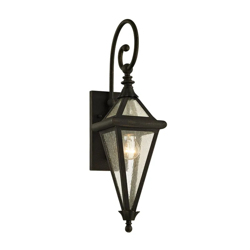 Geneva 1-Light Exterior Wall Sconce in Vintage Bronze 6.5W x 23.5H