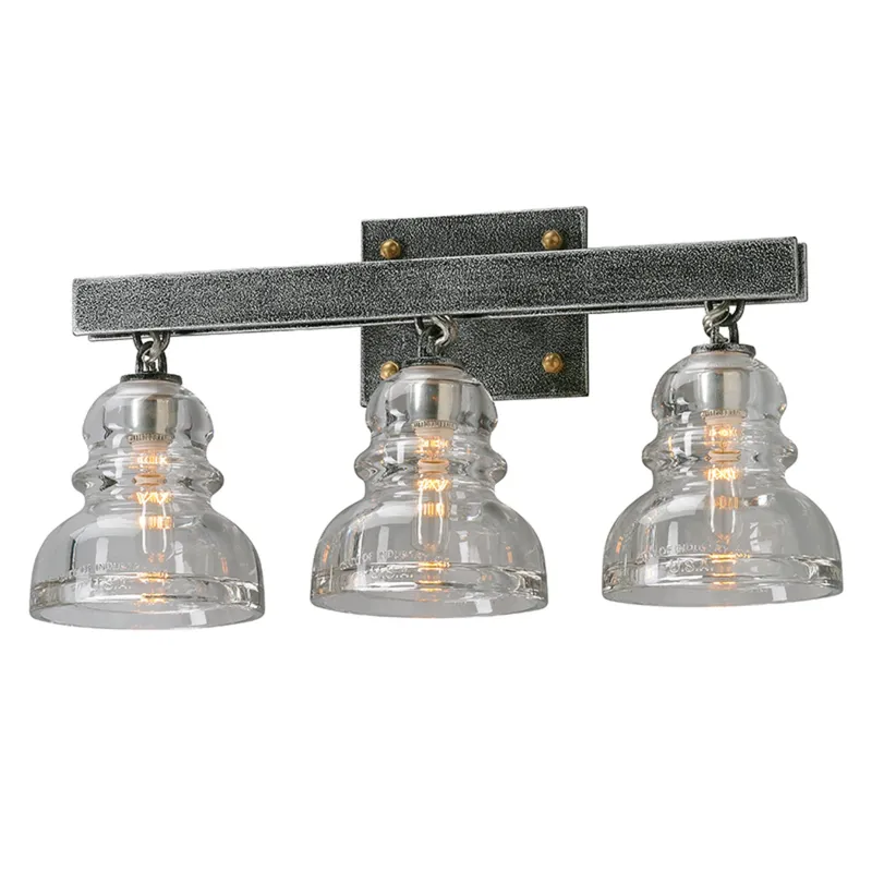 Menlo Park 3-Light Bath and Vanity in Old Silver 20.5W x 10H