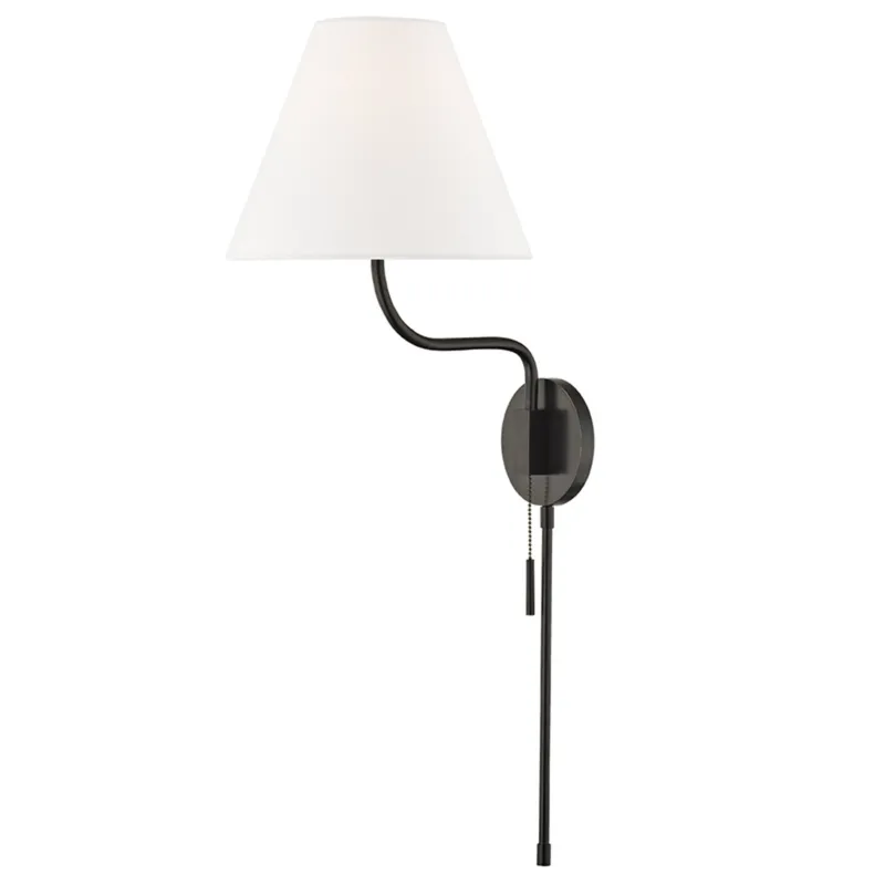 Patti 1-Light Plug-in Sconce in Old Bronze 10.5W x 30.5H
