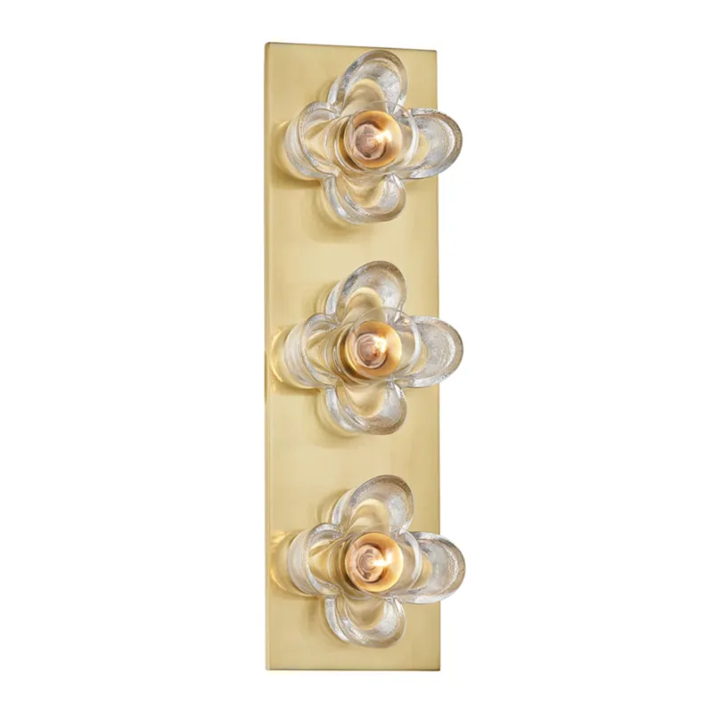 Shea 3-Light Bath and Vanity in Aged Brass 16.5W x 4.75H