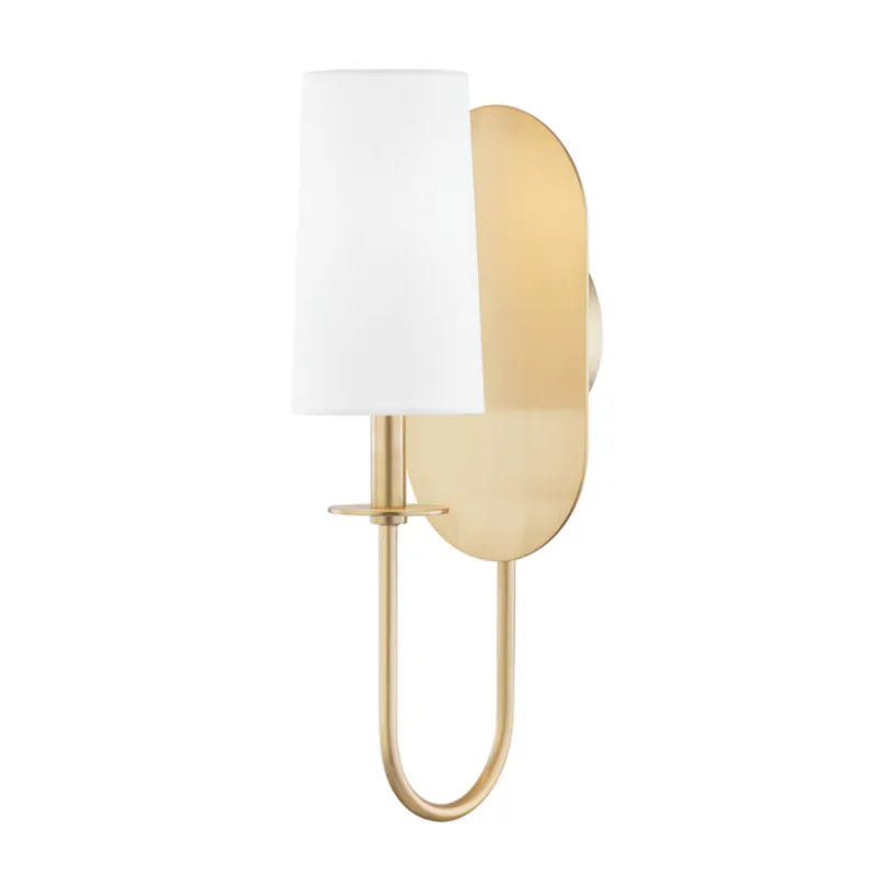 Lara 1-Light Wall Sconce in Aged Brass 5.5W x 16.5H