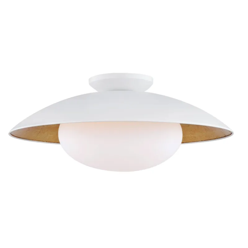Cadence 1-Light Semi Flush in White 21W x 9H