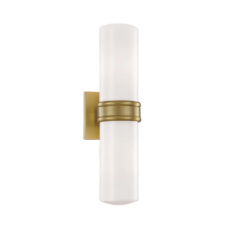 Natalie 2-Light Wall Sconce in Aged Brass 4.25W x 16.25H