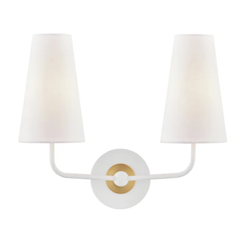 Merri 2-Light Wall Sconce in Aged Brass 15.75W x 13.5H