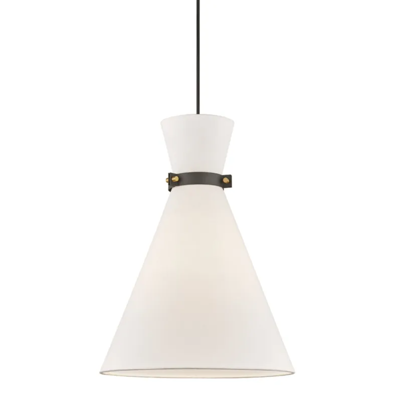 Julia 1-Light Pendant in Aged Brass 15.25W x 20.25H