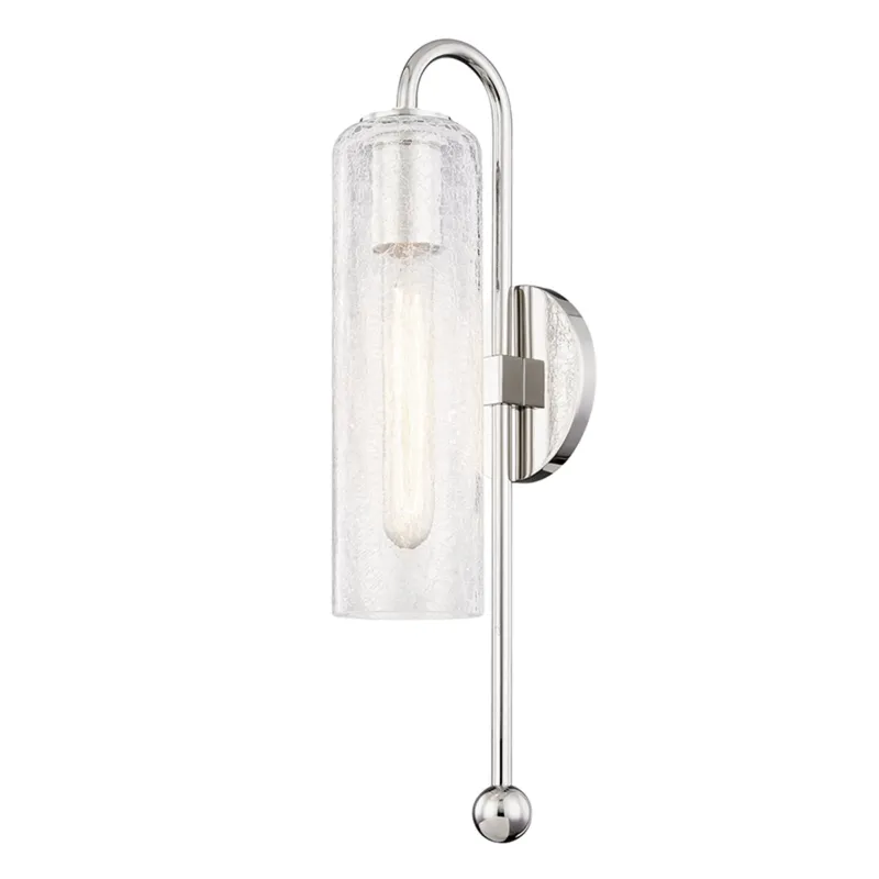 Skye 1-Light Wall Sconce in Polished Nickel 4.75W x 19H