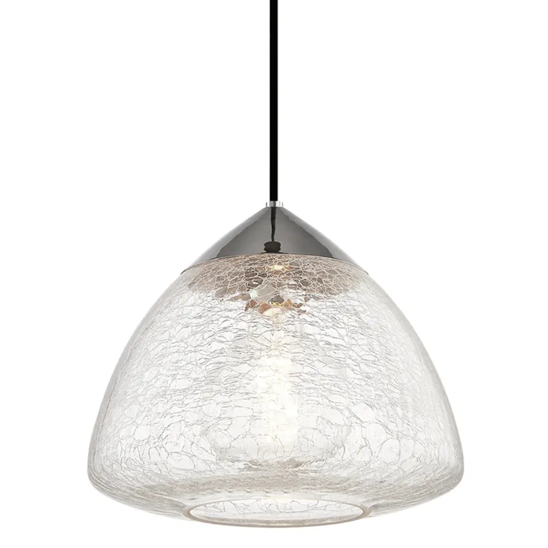 Maya 1-Light Pendant in Polished Nickel 12W x 10.5H
