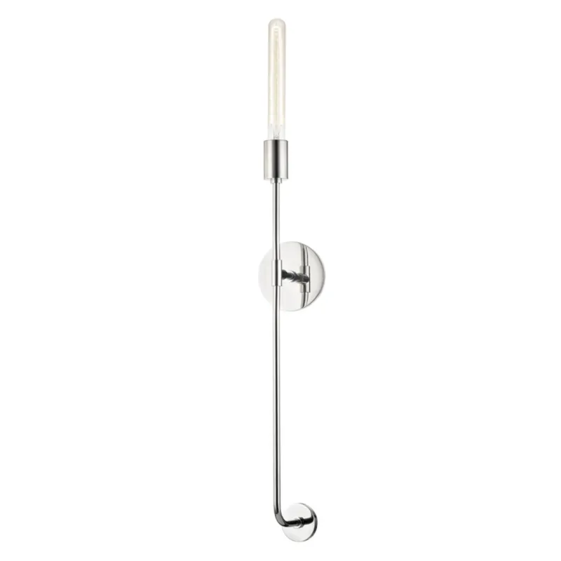 Dylan 1-Light Wall Sconce in Polished Nickel 4.75W x 35H