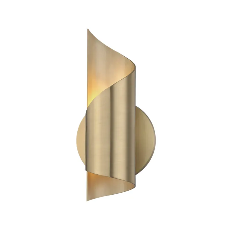 Evie 1-Light Wall Sconce in Aged Brass 4.75W x 9.75H
