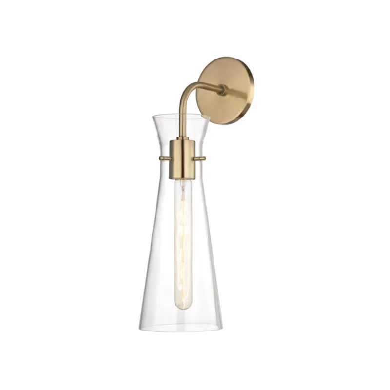 Anya 1-Light Wall Sconce in Aged Brass 5.5W x 18.5H