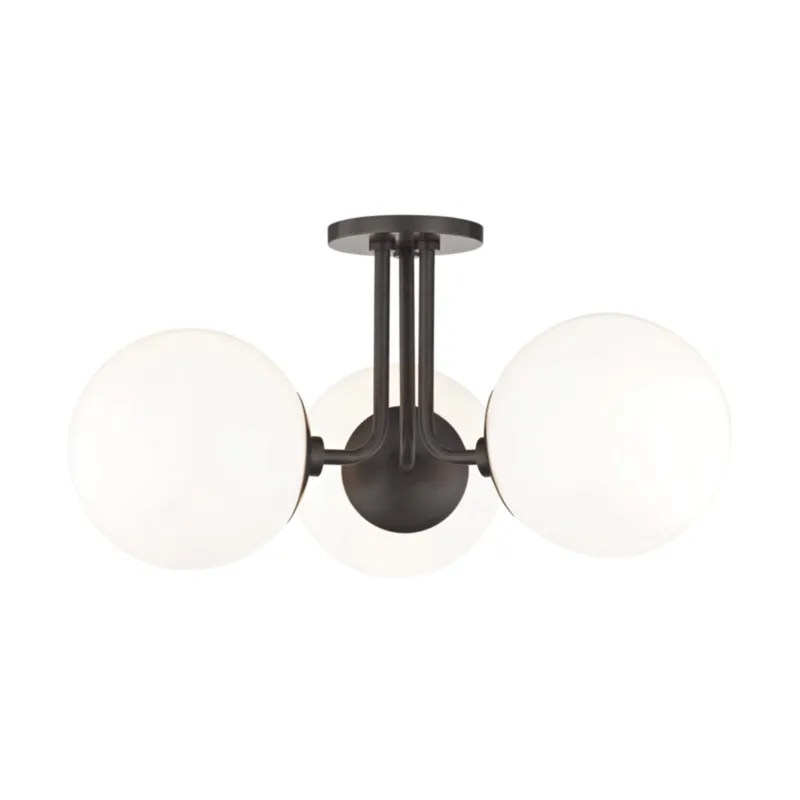 Stella 3-Light Semi Flush in Old Bronze 18.25W x 10.5H