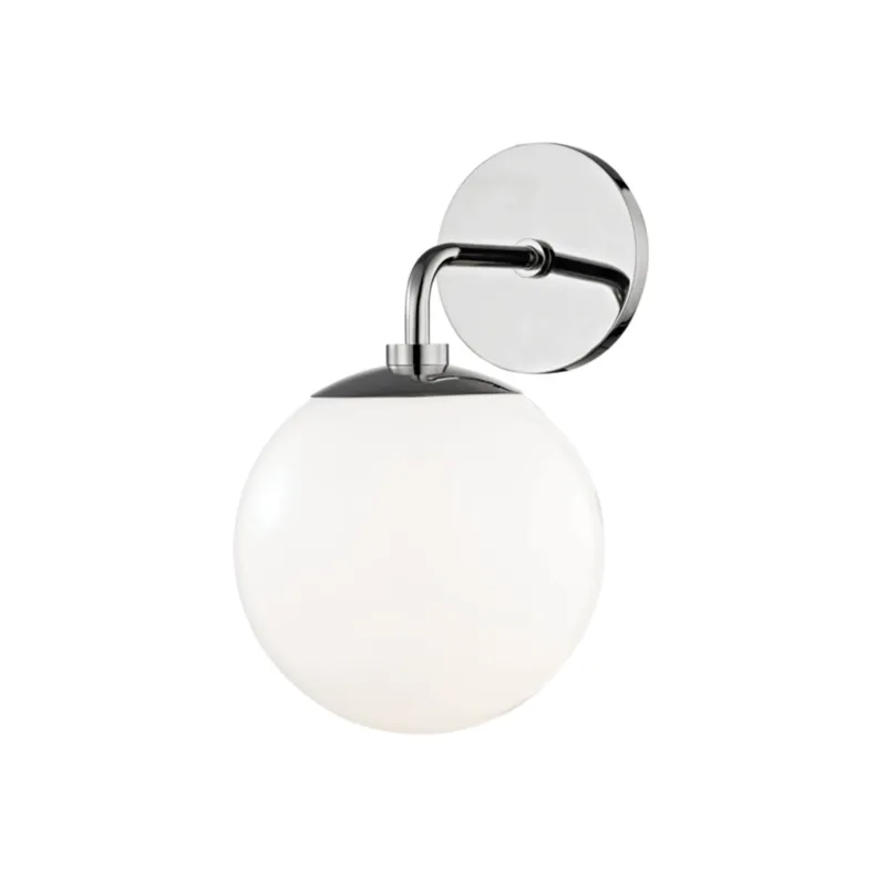 Stella 1-Light Wall Sconce in Polished Nickel 7W x 11.5H