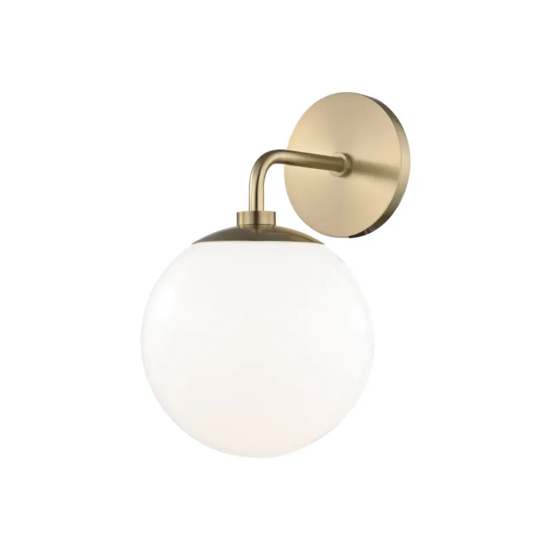 Stella 1-Light Wall Sconce in Aged Brass 7W x 11.5H