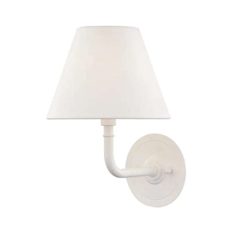Signature No.1 1-Light Wall Sconce in White by Mark D. Sikes 8W x 11.25H