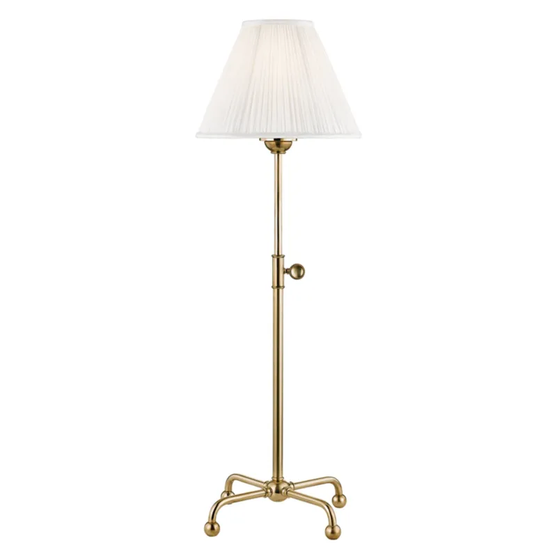 Classic No.1 1-Light Table Lamp in Aged Brass by Mark D. Sikes 10W x 24H