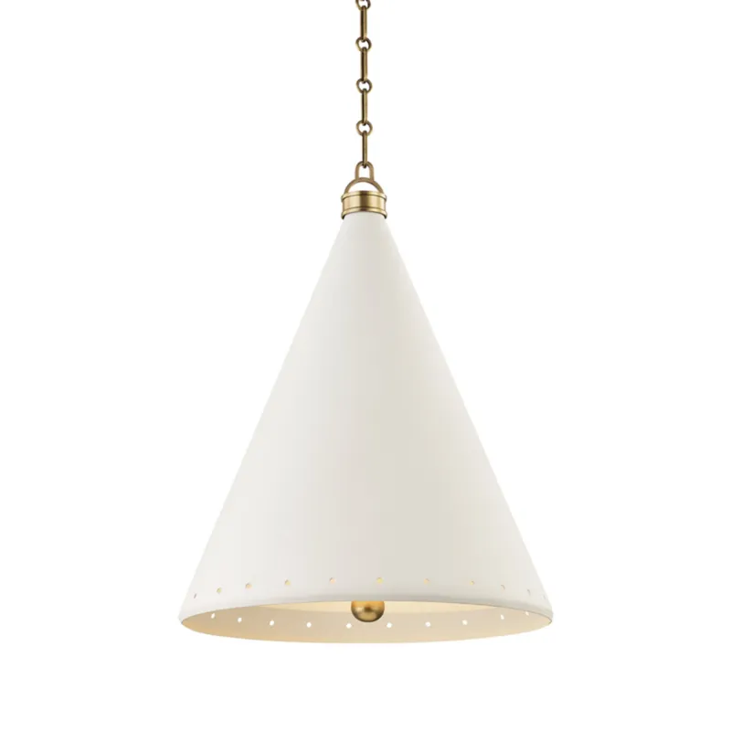Plaster No.1 2-Light Pendant in Aged Brass by Mark D. Sikes 20W x 25H