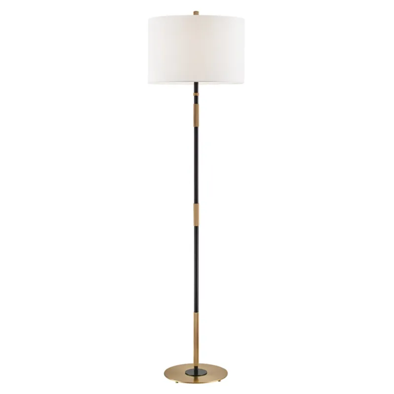 Bowery 1-Light Floor Lamp in Aged Brass/Old Bronze 16.5W x 62.5H