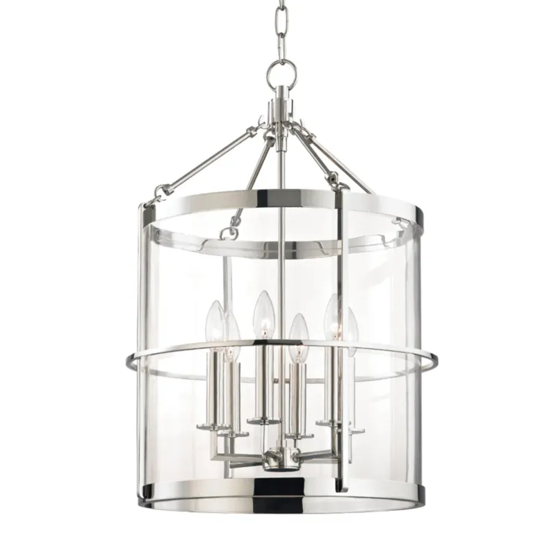 Ren 6-Light Lantern in Polished Nickel by Becki Owens 17.5W x 25.25H
