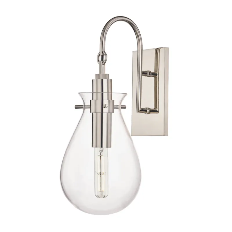 Ivy 1-Light Wall Sconce in Polished Nickel by Becki Owens 7.5W x 18H