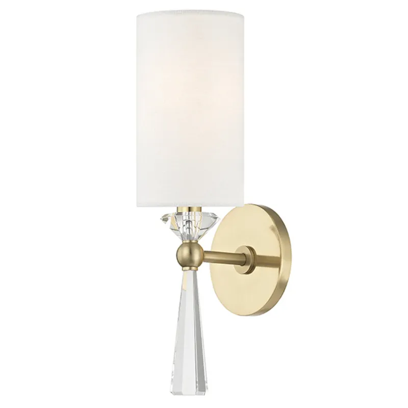 Birch 1-Light Wall Sconce in Aged Brass 4.75W x 14.75H