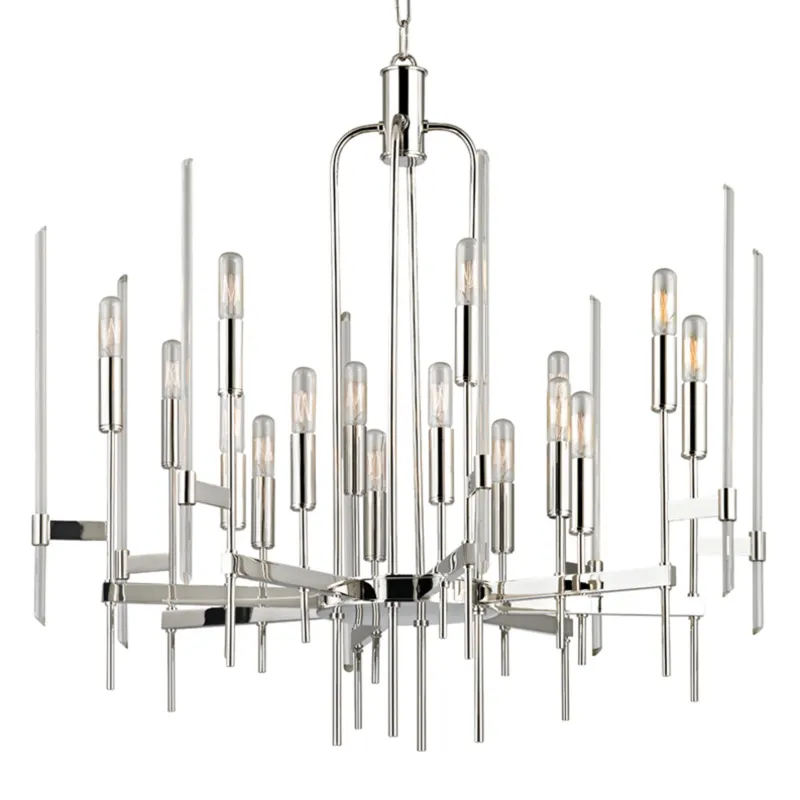 Bari 16-Light Chandelier in Polished Nickel 30W x 29H