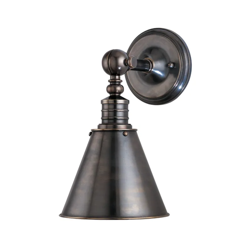 Darien 1-Light Wall Sconce in Distressed Bronze 8W x 14H (9901-DB)