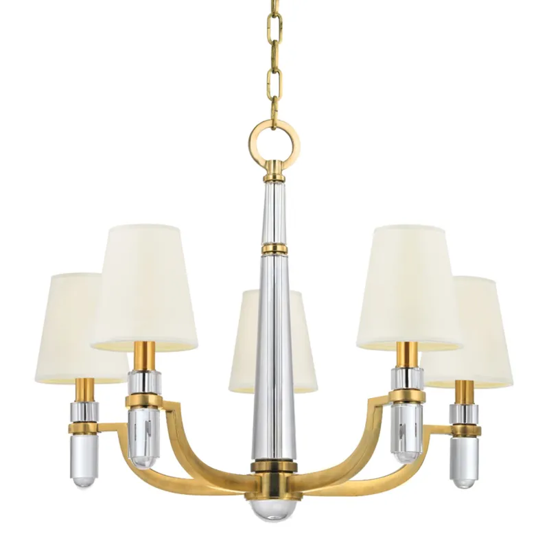 Dayton 5-Light Chandelier in Aged Brass 25W x 20.5H