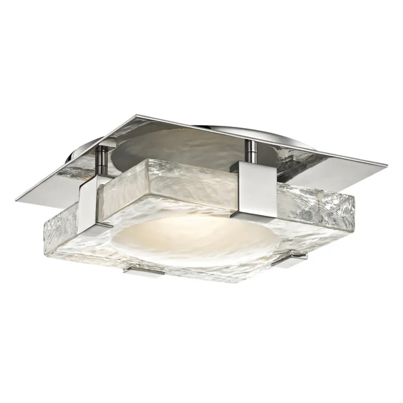 Bourne 1-Light Wall Sconce in Polished Nickel 10.5W x 10.5H