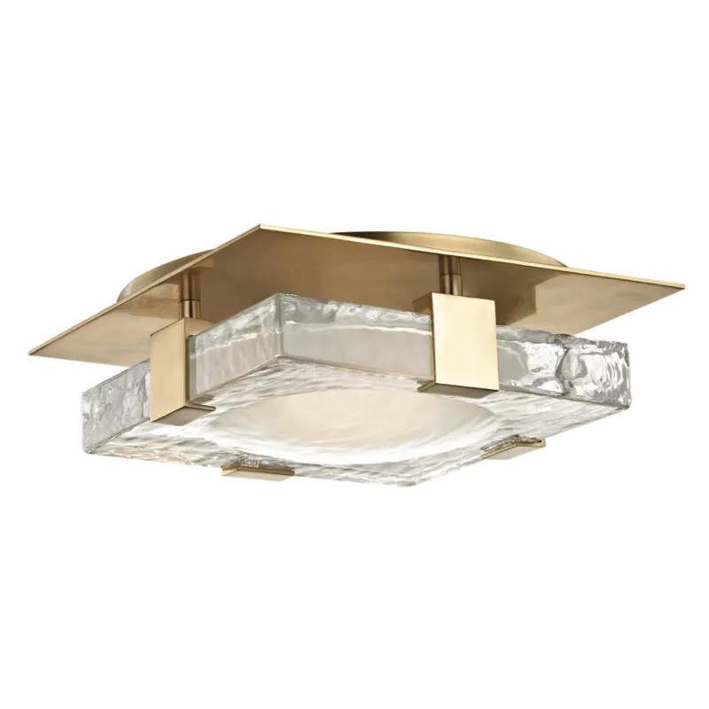 Bourne 1-Light Wall Sconce in Aged Brass 10.5W x 10.5H