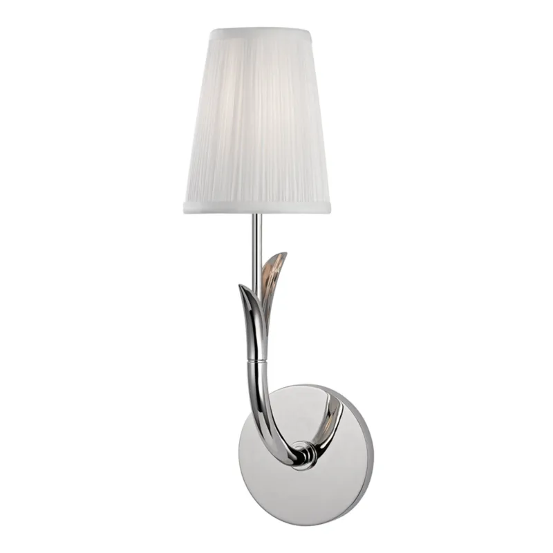 Deering 1-Light Wall Sconce in Polished Nickel 4.75W x 15.75H