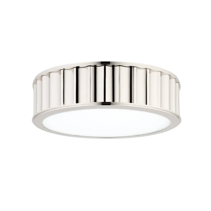 Middlebury 2-Light Flush Mount in Polished Nickel 13W x 4H