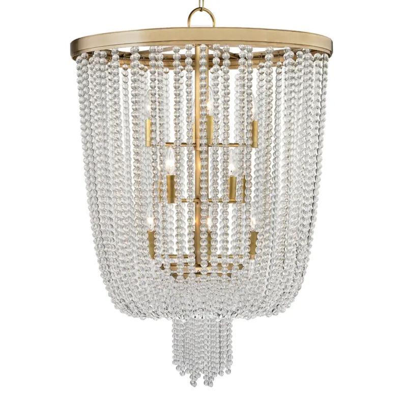 Royalton 12-Light Chandelier in Aged Brass 26W x 38.75H