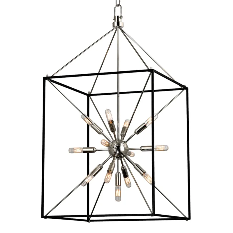 Glendale 13-Light Lantern in Polished Nickel 20.25L x 20.25W x 38.75H