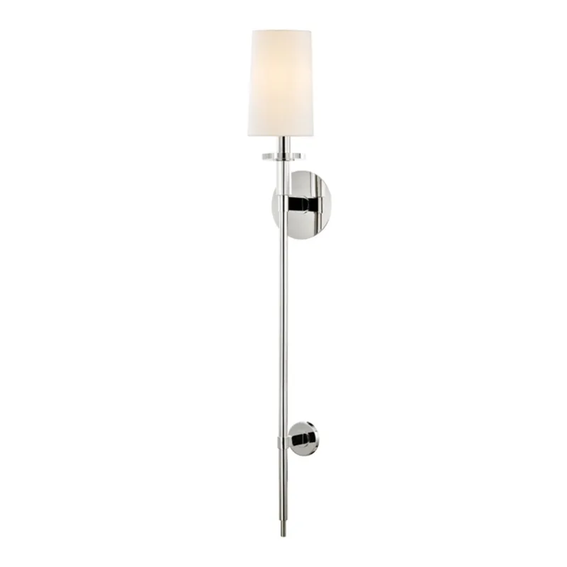 Amherst 1-Light Wall Sconce in Polished Nickel 5.25W x 36.5H