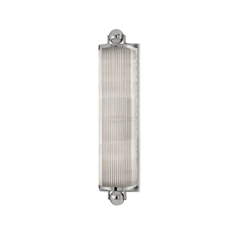 Mclean 2-Light Bath and Vanity in Polished Nickel 19L x 4.75W x 19H