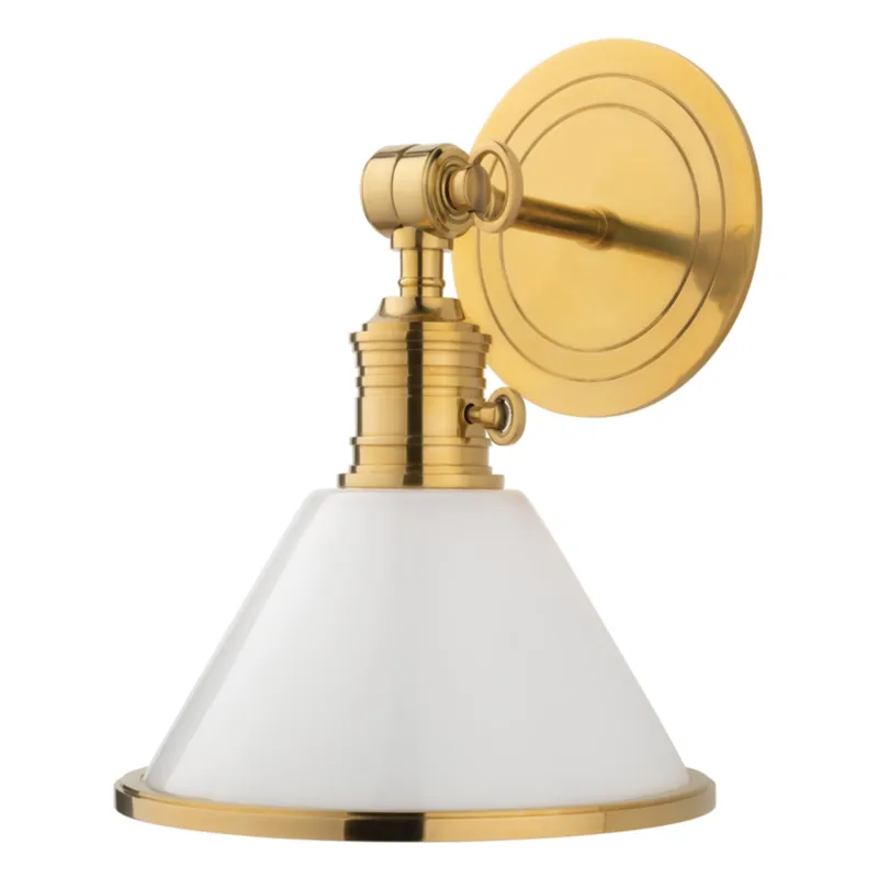 Garden City 1-Light Wall Sconce in Aged Brass 8W x 11H (8331-AGB)