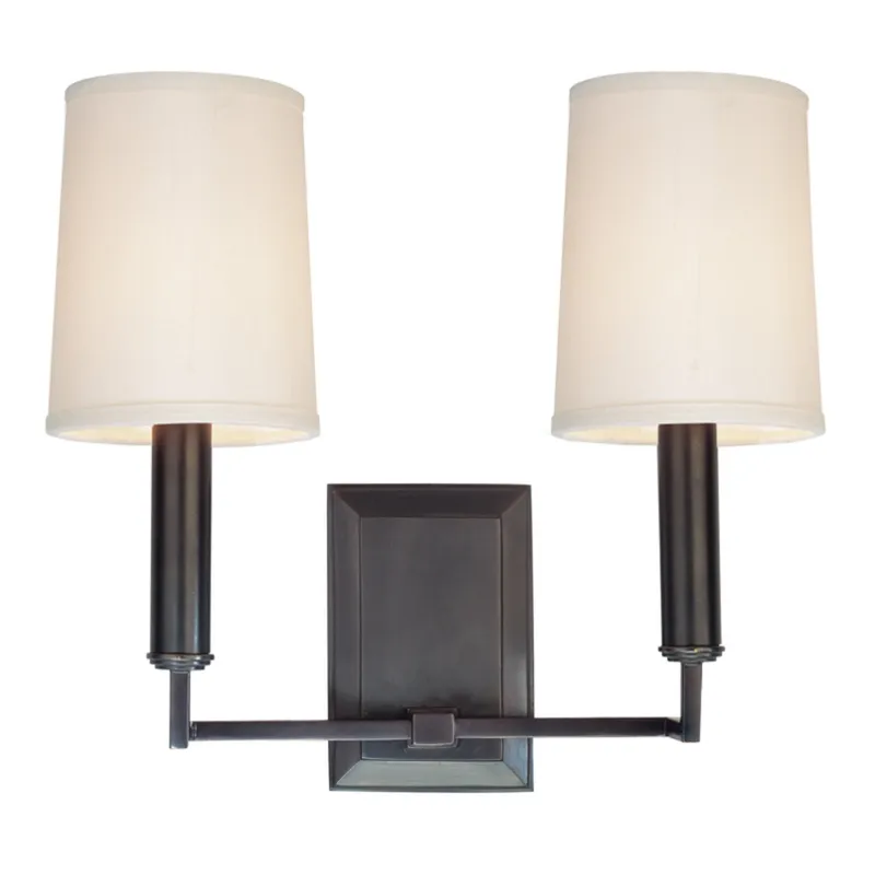 Clinton 2-Light Wall Sconce in Old Bronze 11W x 11.5H