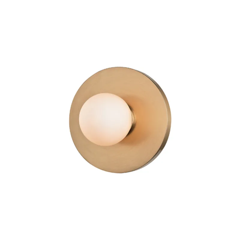 Taft 1-Light Wall Sconce in Aged Brass 4.75W x 4.5H