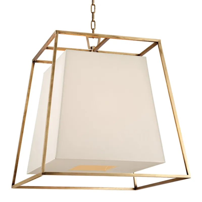 Kyle 6-Light Chandelier in Aged Brass 24W x 26H