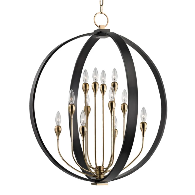 Dresden 12-Light Lantern in Aged Brass/Old Bronze 30W x 35H