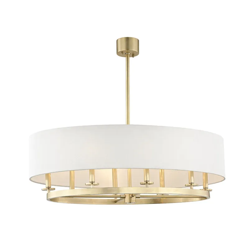 Durham 8-Light Linear in Aged Brass 26.5L x 39.25W x 12H