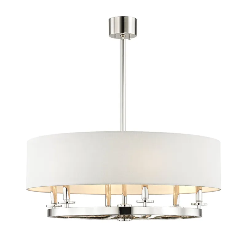 Durham 6-Light Chandelier in Polished Nickel 30.75W x 12H