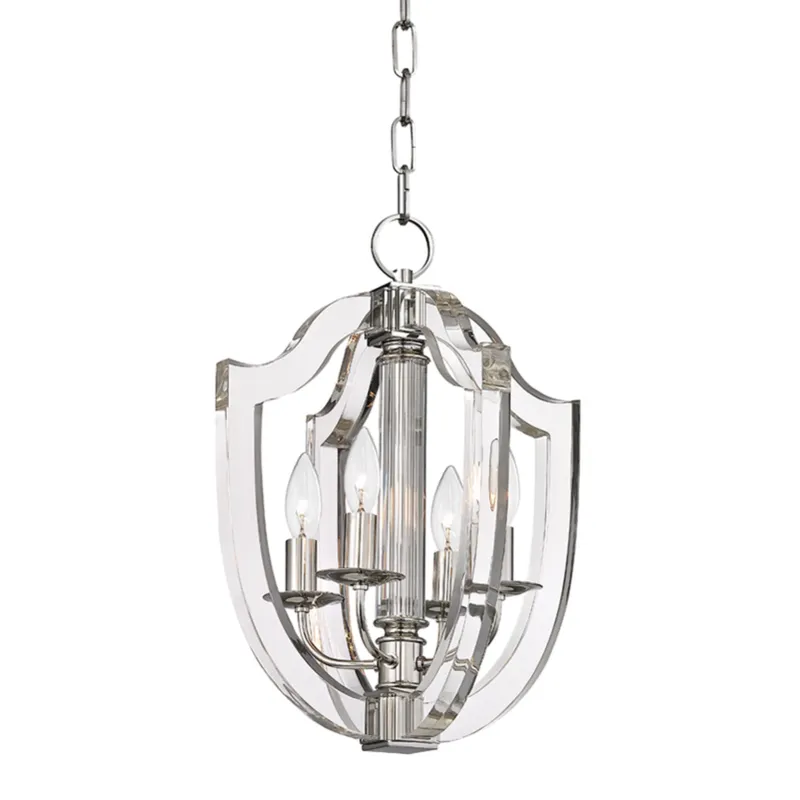Arietta 4-Light Pendant in Polished Nickel 12.5L x 12.5W x 17H