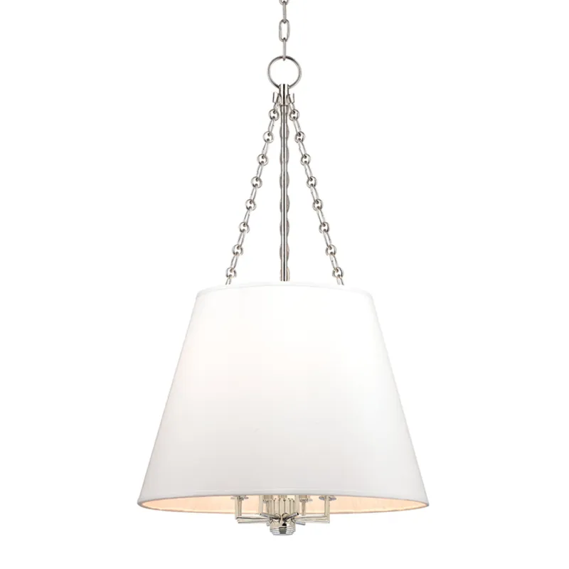 Burdett 8-Light Pendant in Polished Nickel 22W x 36.25H